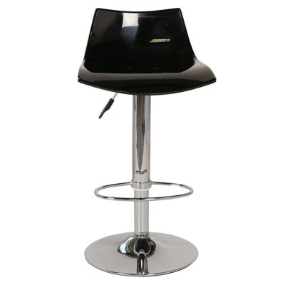 Lucite Adjustable Height Swivel Bar Stool