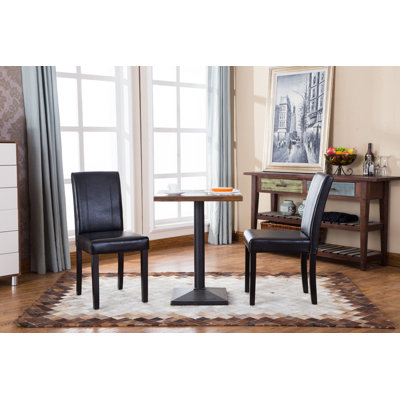 Camptown Parson Chair Upholstery: Black