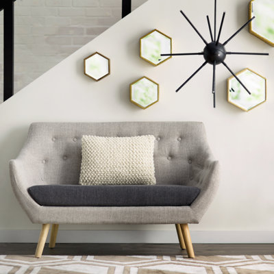 Langley Street LGLY5950 Laurette Mid-Century Fabric Loveseat