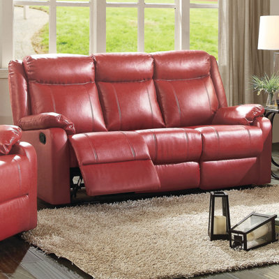 Latitude Run LATR9520 Leo Minor Double Leather Reclining Sofa Upholstery