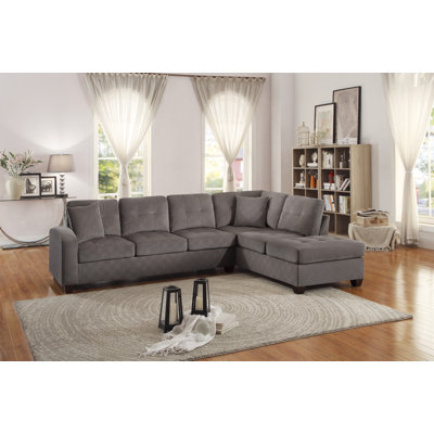 Latitude Run LATT1209 Tchantches Reversible Sectional Upholstery