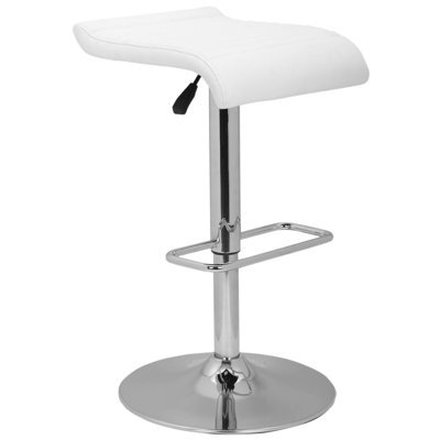 Idina Adjustable Height Bar Stool Seat Finish: White