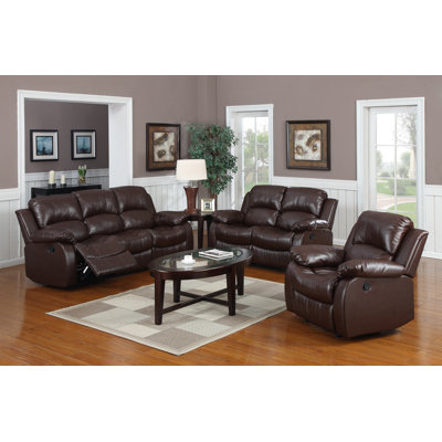 Latitude Run LATT4995 Bryce 3 Piece Reclining Living Room Set Upholstery