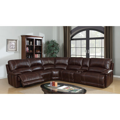 Latitude Run LDER1033 Quyen Power Leather Gel Recliner Sectional