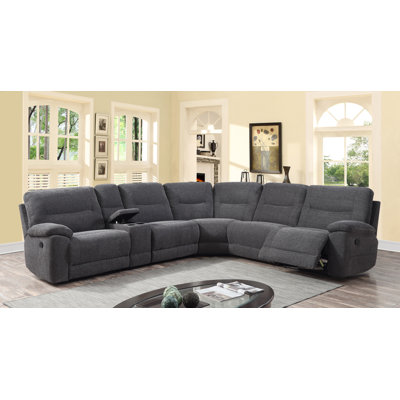Latitude Run LDER1032 Hai Chenille Recliner Sectional