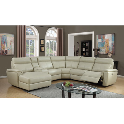 Latitude Run LDER1031 Nhan Power Leather Gel Reclining Sectional