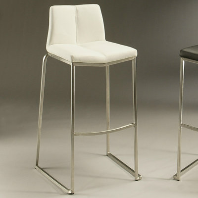 Daqo 29.25 inch Bar Stool Upholstery: Ivory