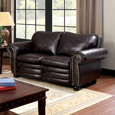 CM6311-LV AJHS1028 A&J Homes Studio Nailhead Leather Loveseat