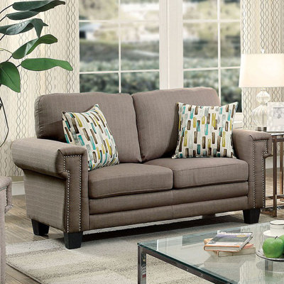 CM6285GY-LV AJHS1030 A&J Homes Studio Fabric Nailhead Loveseat