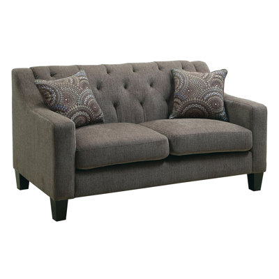 CM6096-LV AJHS1026 A&J Homes Studio Fabric Tufted Loveseat