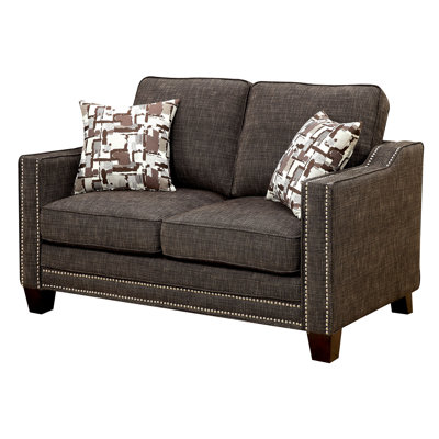 CM6157BR-LV AJHS1031 A&J Homes Studio Nailhead Fabric Loveseat Finish