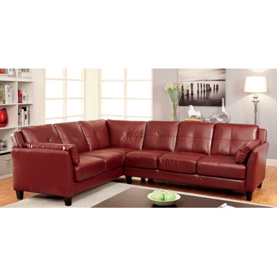 A&J Homes Studio 6WF8RED Vina Sectional Upholstery