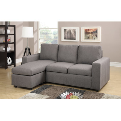 A&J Homes Studio F7WF4A9J1GRAY Rossa Reversible Chaise Sectional