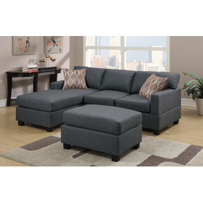 A&J Homes Studio F7WF4A9J6GRAY Vine Sectional