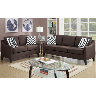 A&J Homes Studio 6WF9A07CHOC Sofa and Loveseat Set