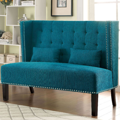 A&J Homes Studio 62WF2A6JTEAL Ziva Loveseat Upholstery