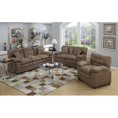 A&J Homes Studio 7WF9A1J0LBRN Halifax 3 Piece Living Room Set