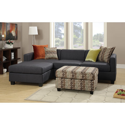 A&J Homes Studio 7WF1A7J0SBLK Alvin Sectional Finish