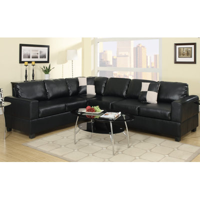 A&J Homes Studio F7WF6A3J0BLK Lisa Sectional