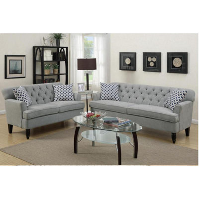 A&J Homes Studio F6W9A4J0TAU Angel Sofa and Loveseat Set Upholstery