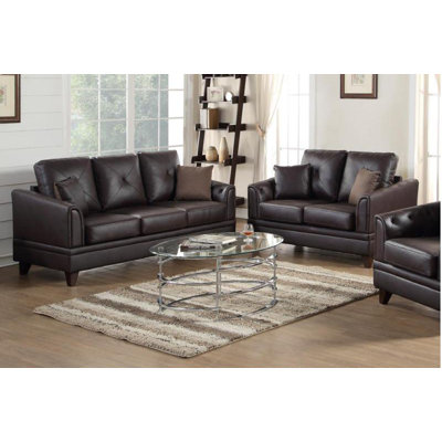 A&J Homes Studio F6W8A7J0BRO Adrina Sofa and Loveseat Set Upholstery