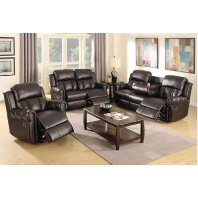 A&J Homes Studio F6W7A0J890SET Nancy Motion 3 Piece Living Room Set