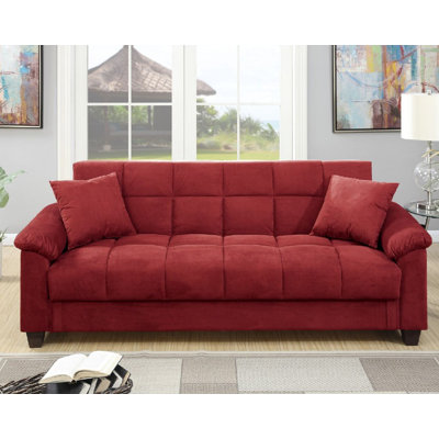 A&J Homes Studio ZD-7WF8A9J0RED Lakeview Adjustable Storage Sofa Upholstery
