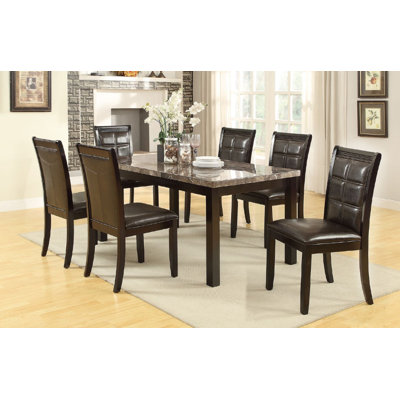 Corpus Dining Table Top Finish: Dark Brown