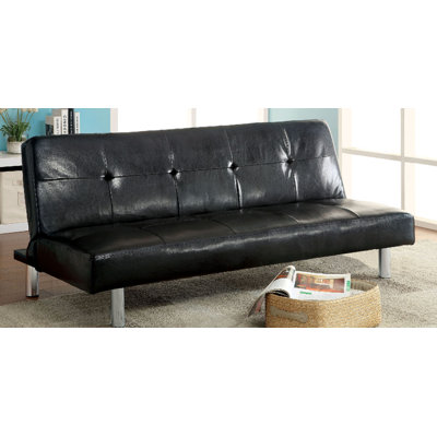 A&J Homes Studio ZD-2WF6A7J2BLK Eddi Convertible Sofa