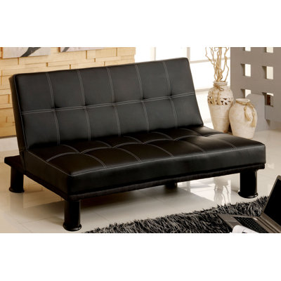 A&J Homes Studio ZD-2WF3A9J4BLK Quinn Convertible Sofa