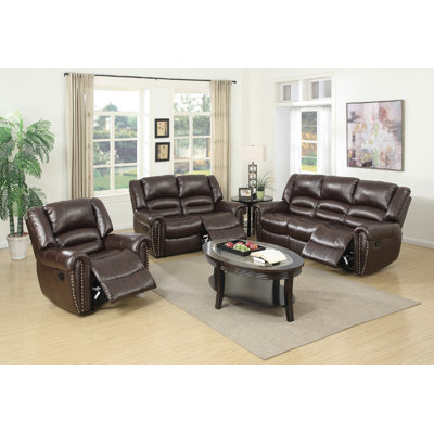 Red Barrel Studio RDBL6409 Miltonsburg 3 Piece Living Room Set Upholstery