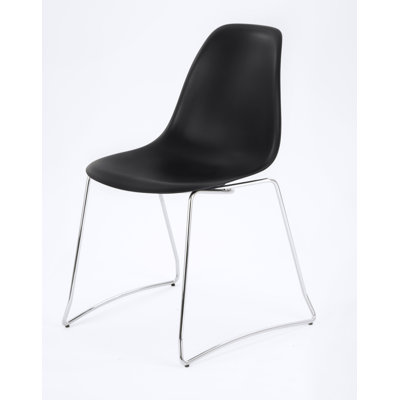 Side Chair Finish: Gray, Frame Finish: Black
