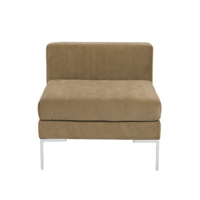 05006TAN EY3042 Eurostyle Vittorio Convertible Armless Unit Sofa Upholstery
