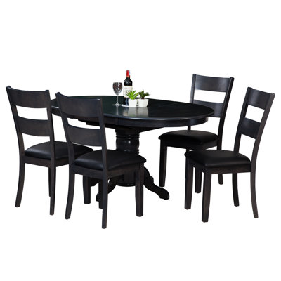 Valleyview 5 Piece Dining Set Finish: Dark Gray