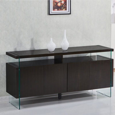Kieth 4 Door Credenza Finish: Cappuccino
