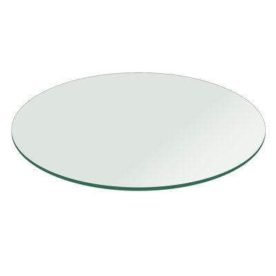 Round Flat Polish Tempered Glass Table Top