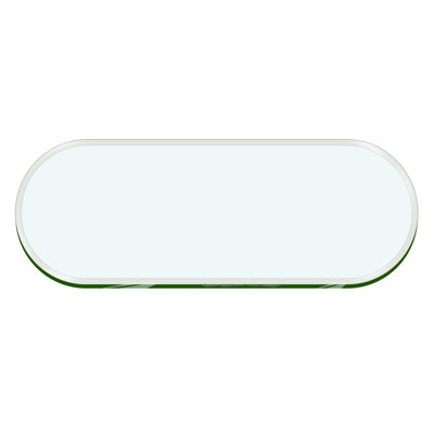 Oval Racetrack Beveled Tempered Glass