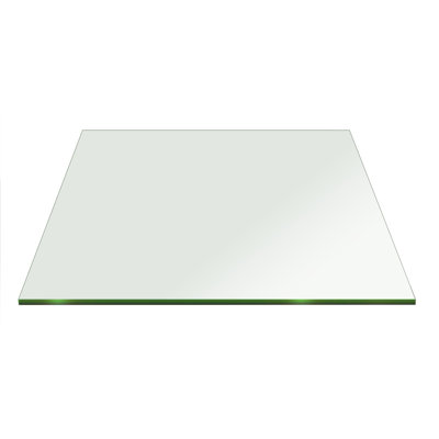 Square Glass Flat Polished Tempered Radius Corners
