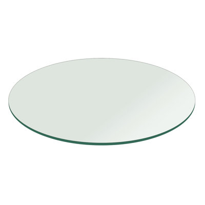 Round Flat Polished Tempered Glass Table Top