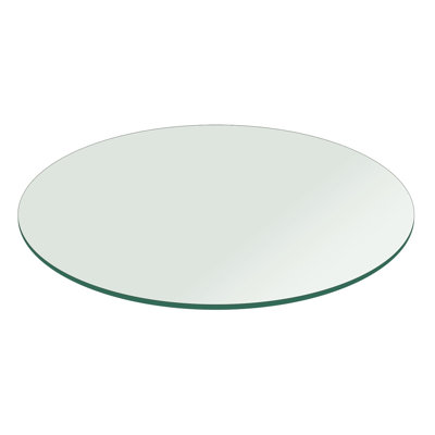Round Flat Polished Tempered Glass Table Top