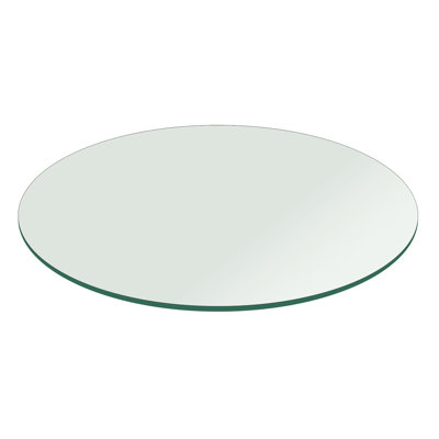 Round Flat Polished Tempered Glass Table Top
