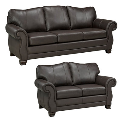 Coja Huntington-SL 2-Piece Huntington Italian Leather Sofa and Loveseat Set