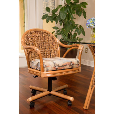 Panama Arm Chair Finish: Sienna/Palms Pineapple