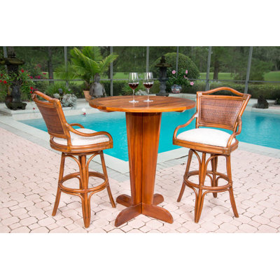 Serengeti 30 inch Swivel Bar Stool Seat Color: Kali Olive