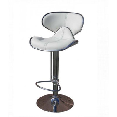 Adjustable Height Swivel Bar Stool Finish: White