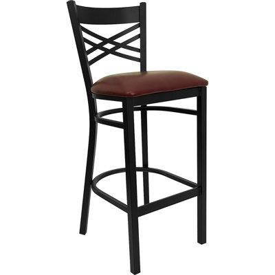 Buster 31 inch Bar Stool Upholstery: Burgundy