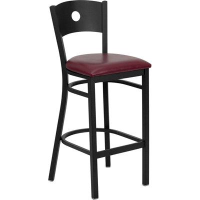 Buster 31 inch Bar Stool Upholstery: Burgundy