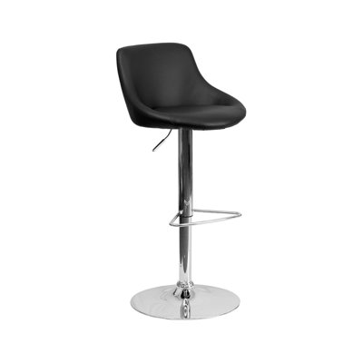 32 inch Swivel Bar Stool Upholstery: Black