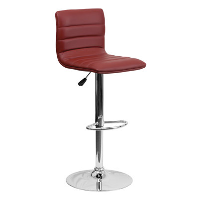 33 inch Swivel Bar Stool Upholstery: Burgundy