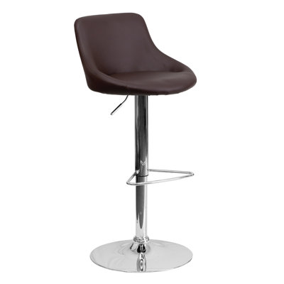 32 inch Swivel Bar Stool Upholstery: Brown